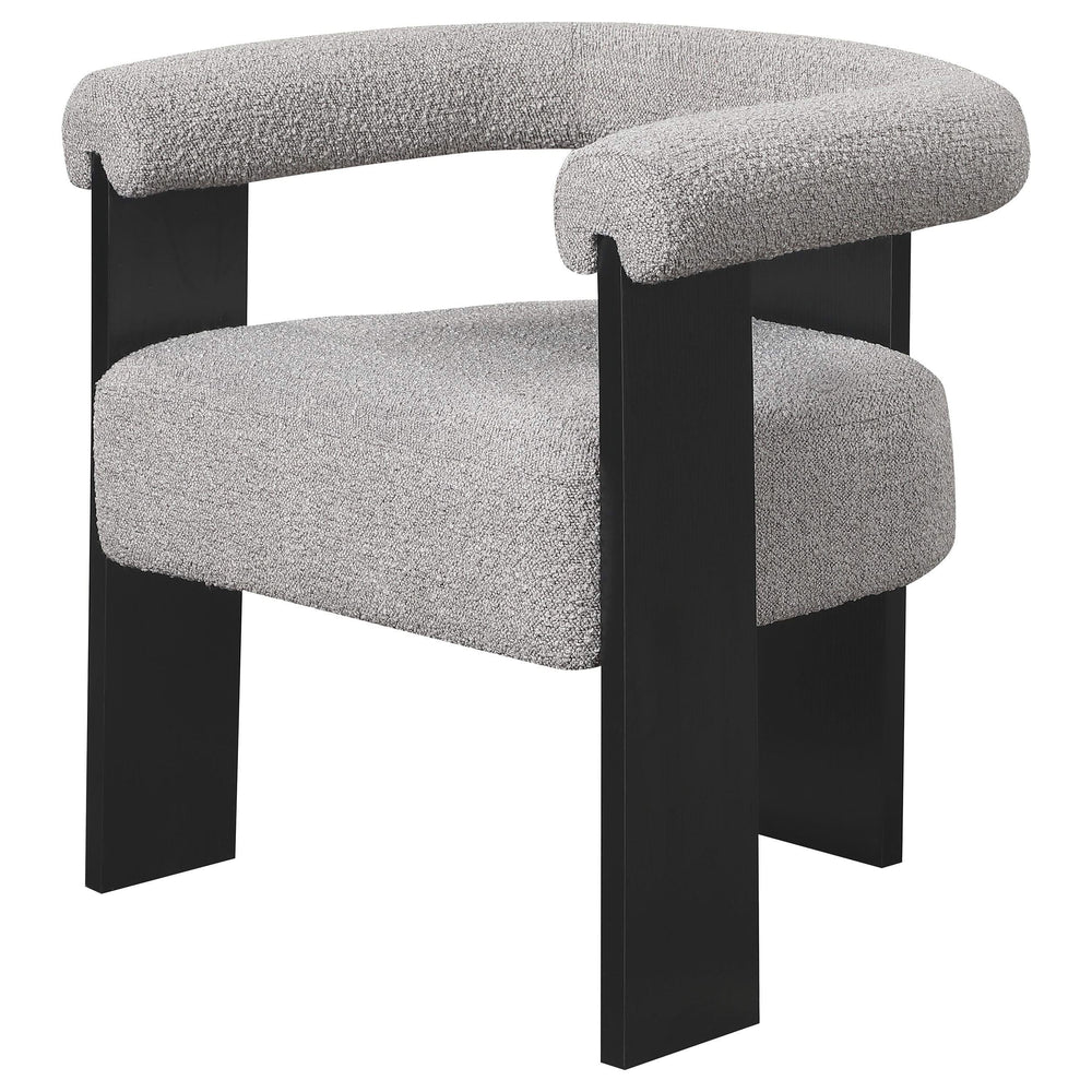 Silla auxiliar tapizada Ramona Boucle en color topo