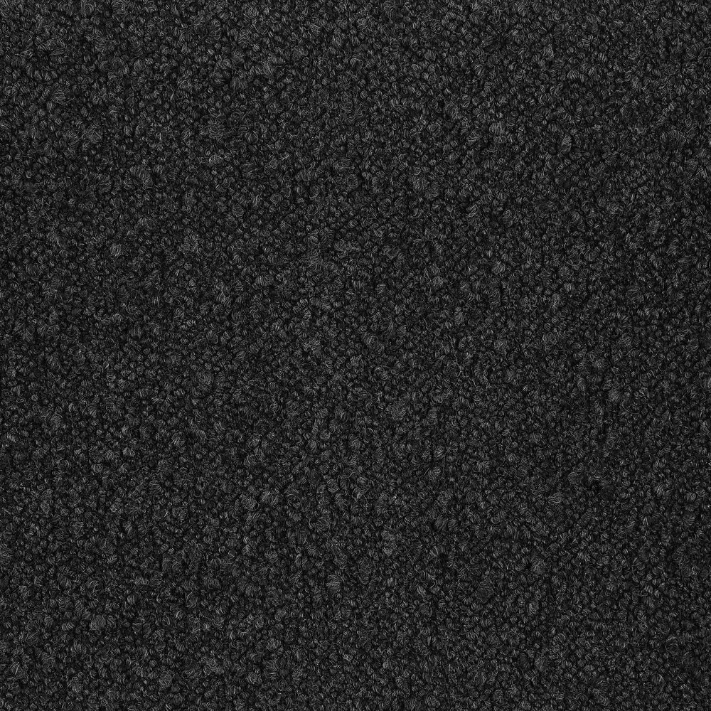 Silla curva sin brazos tapizada Ronea Boucle color carbón