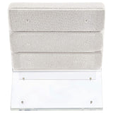 Serreta Boucle Upholstered Armless Acrylic Chair Ivory