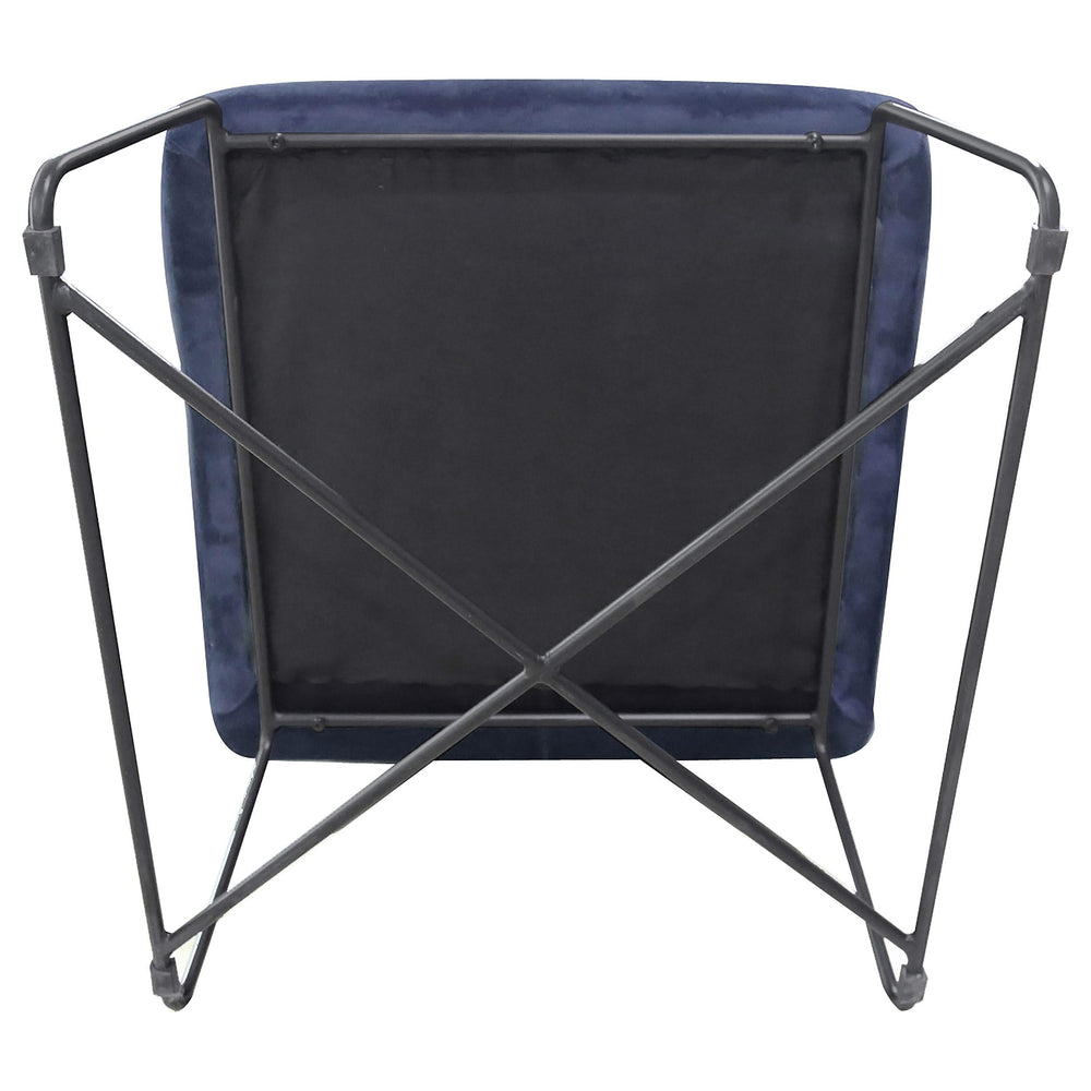 Silla decorativa tapizada sin brazos Lux azul medianoche