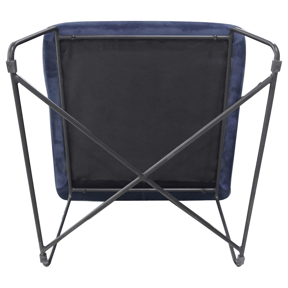 Silla decorativa tapizada sin brazos Lux azul medianoche