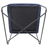 Silla decorativa tapizada sin brazos Lux azul medianoche