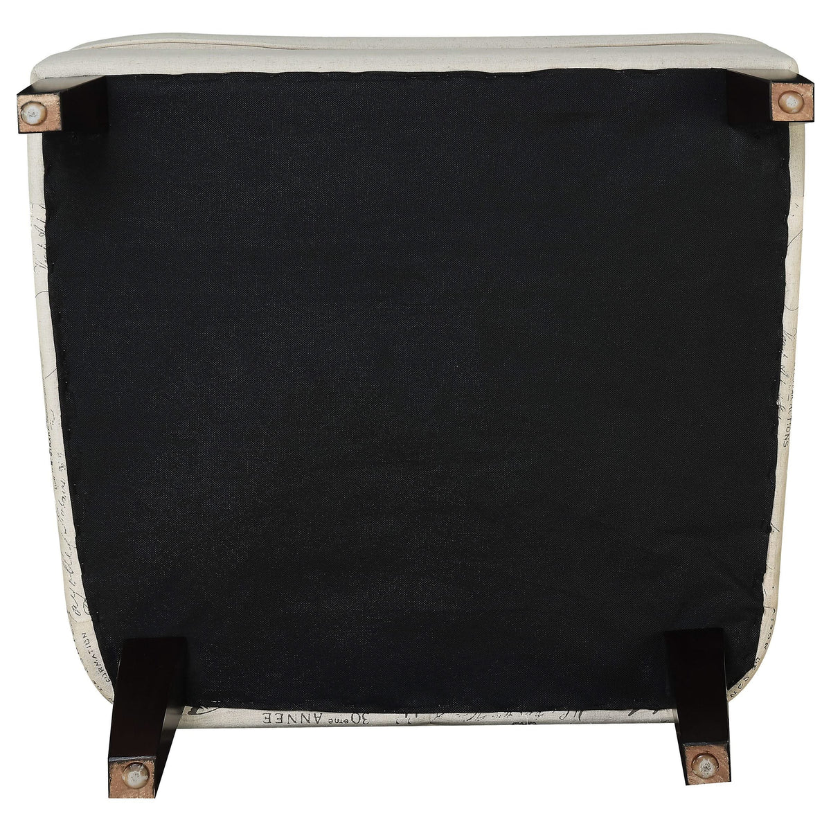 Sillón decorativo Pippin tapizado con respaldo alto y alas color crema