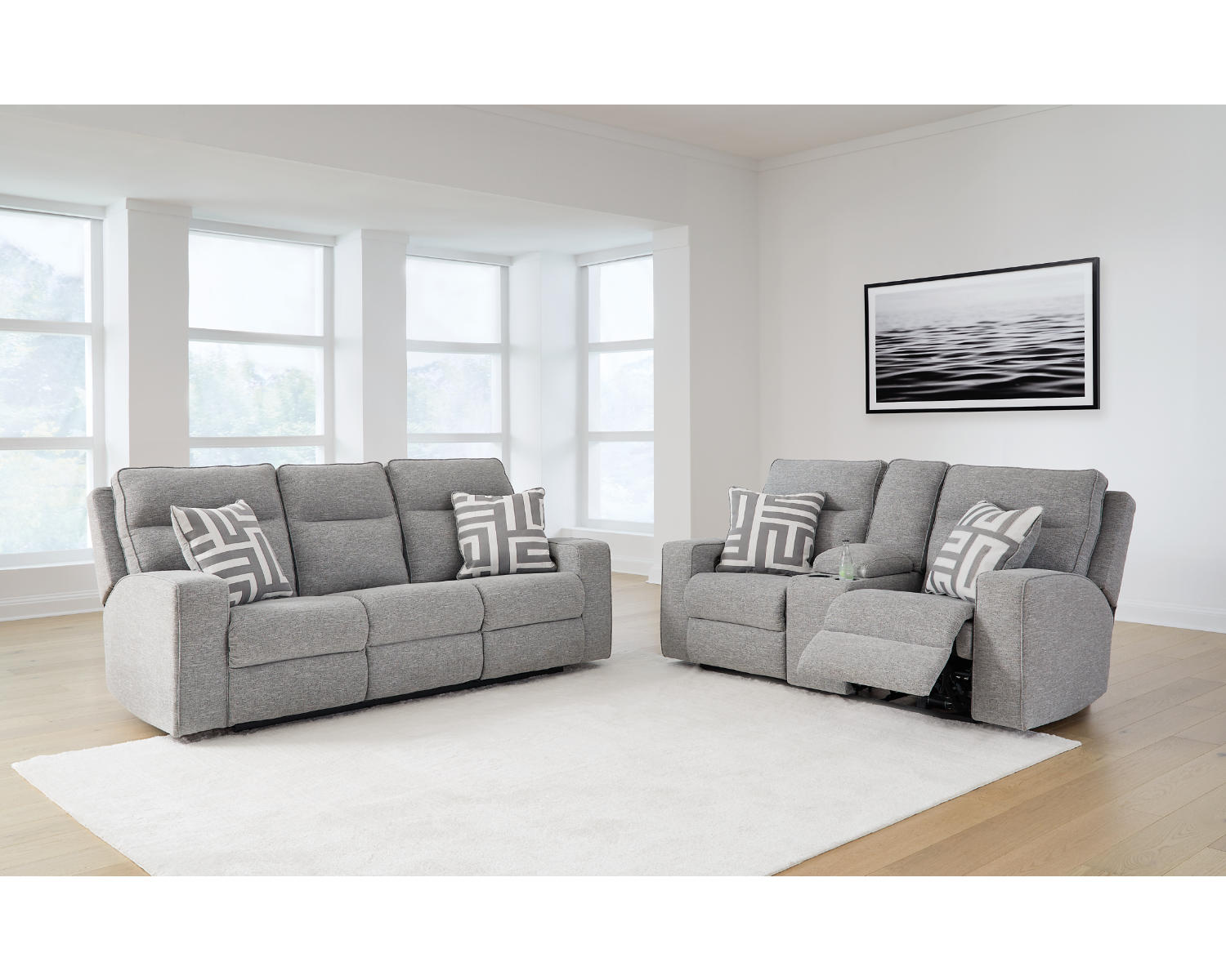 Biscoe Power Reclining Sofa and Loveseat