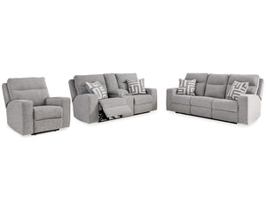 Sofá reclinable eléctrico, loveseat y sillón reclinable Biscoe
