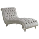 Chaise longue Lydia tapizada en terciopelo gris