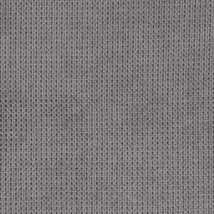 Sillón Davina tapizado con brazos acampanados, color gris ceniza