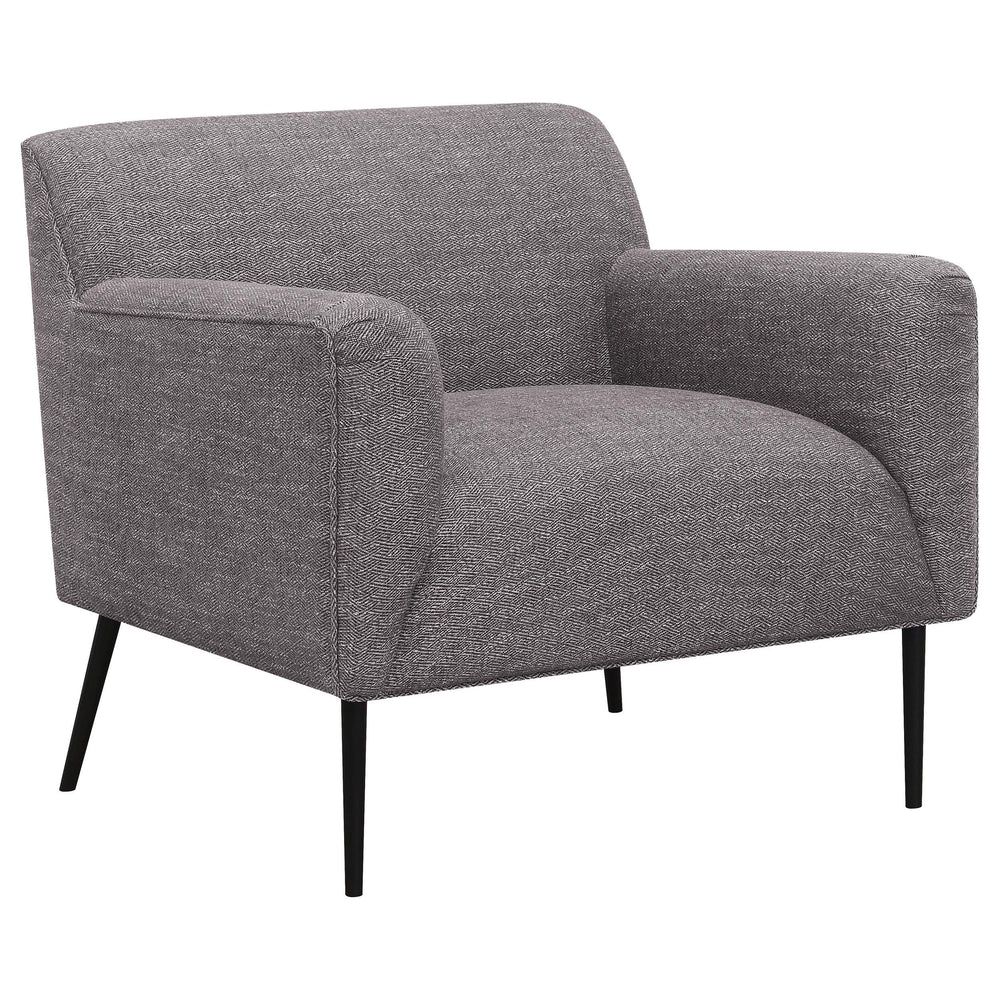 Sillón inglés tapizado Darlene con acento en color carbón