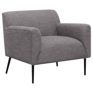 Sillón inglés tapizado Darlene con acento en color carbón