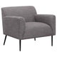 Sillón inglés tapizado Darlene con acento en color carbón