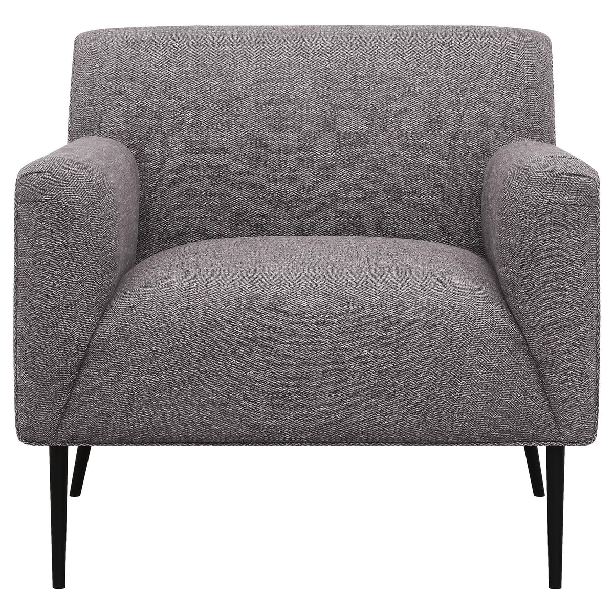 Sillón inglés tapizado Darlene con acento en color carbón