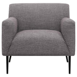 Sillón inglés tapizado Darlene con acento en color carbón