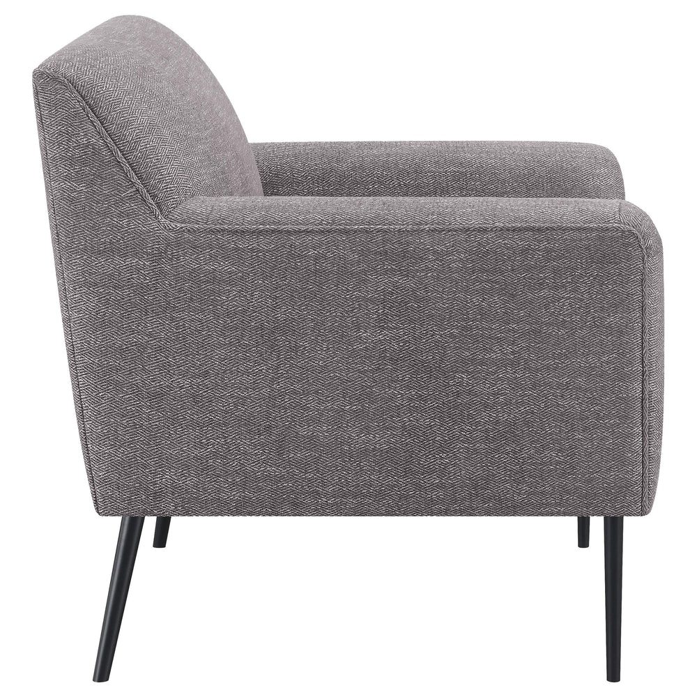 Sillón inglés tapizado Darlene con acento en color carbón