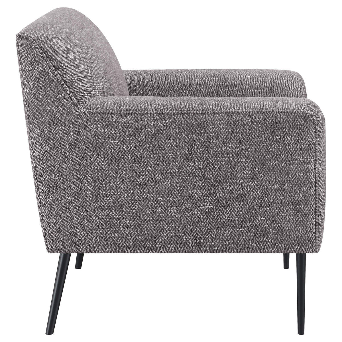 Sillón inglés tapizado Darlene con acento en color carbón