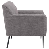 Sillón inglés tapizado Darlene con acento en color carbón