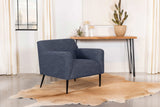 Sillón inglés tapizado Darlene, color azul marino