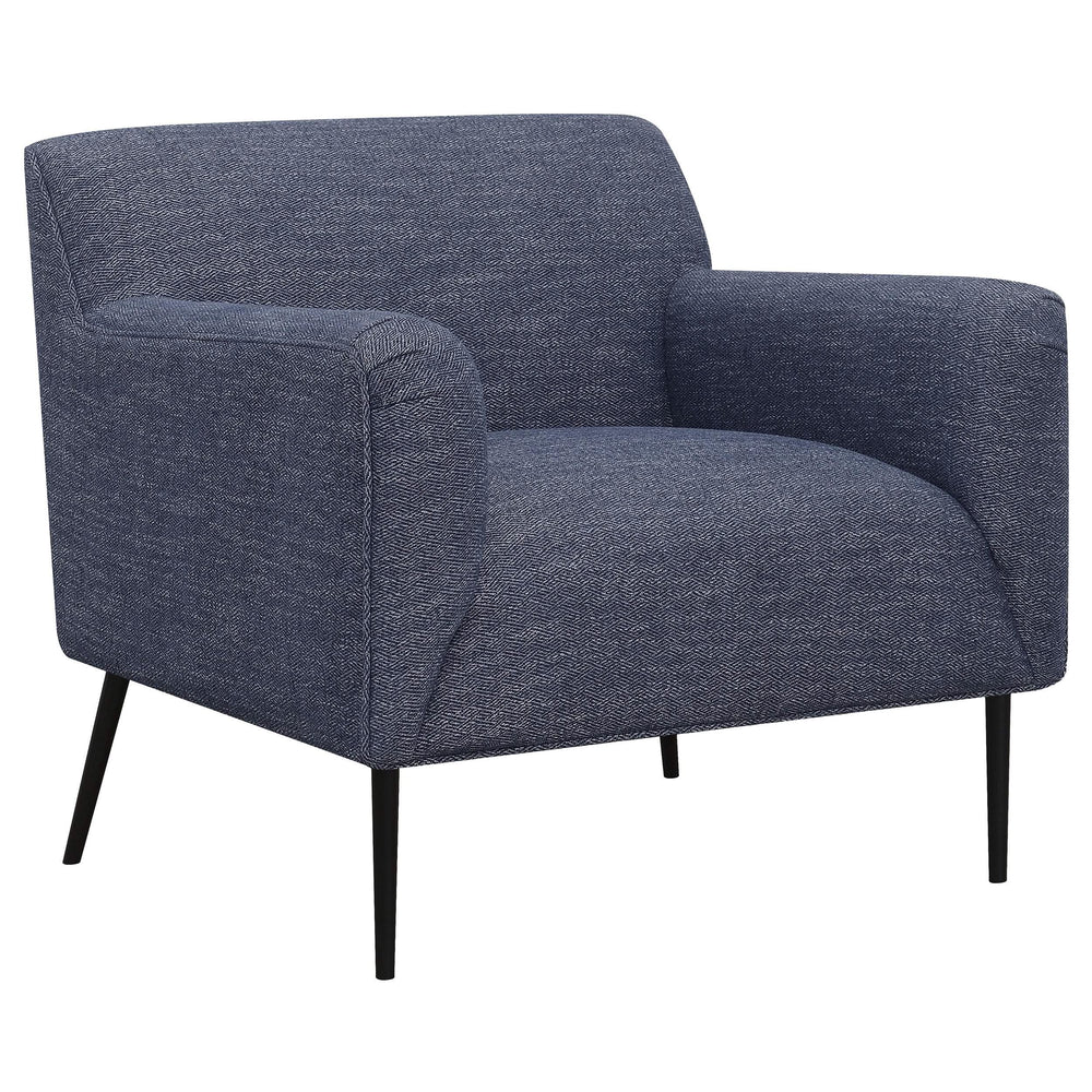 Sillón inglés tapizado Darlene, color azul marino
