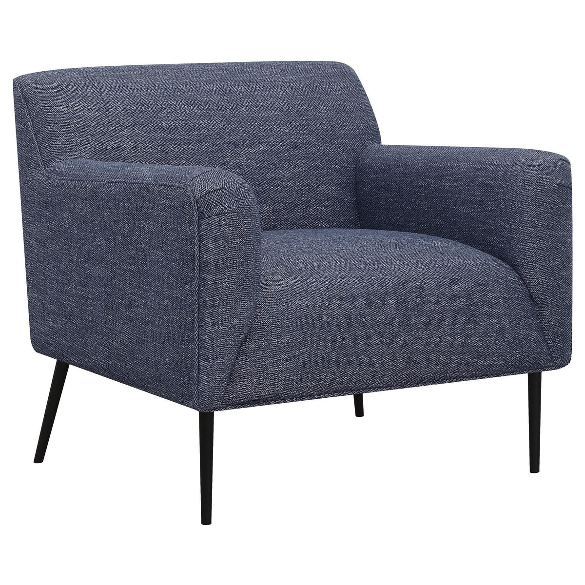 Sillón inglés tapizado Darlene, color azul marino