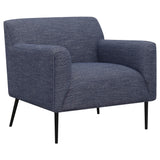 Sillón inglés tapizado Darlene, color azul marino