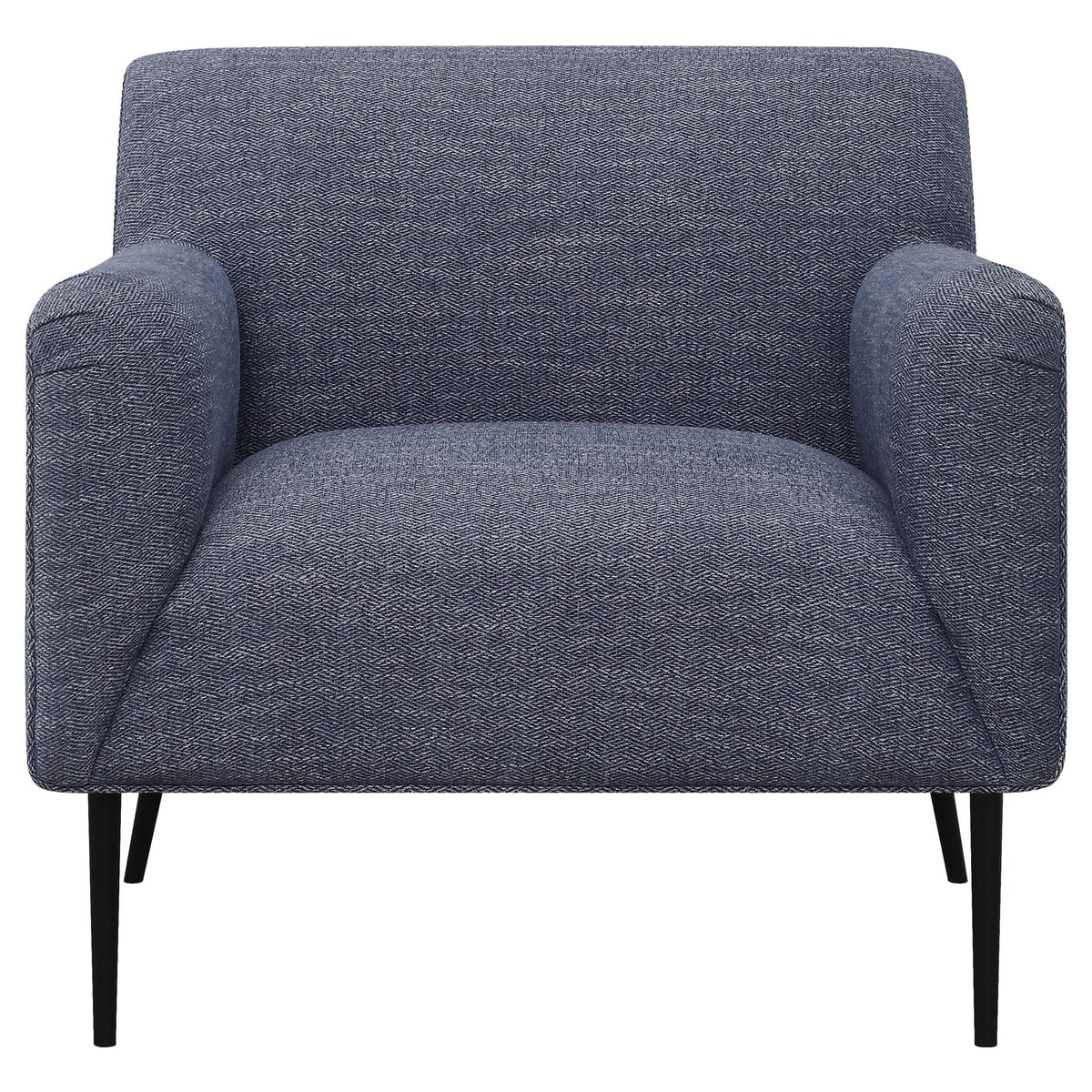 Sillón inglés tapizado Darlene, color azul marino