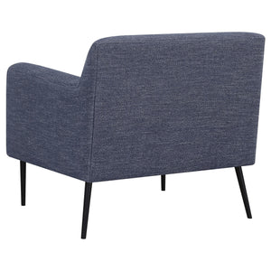 Sillón inglés tapizado Darlene, color azul marino