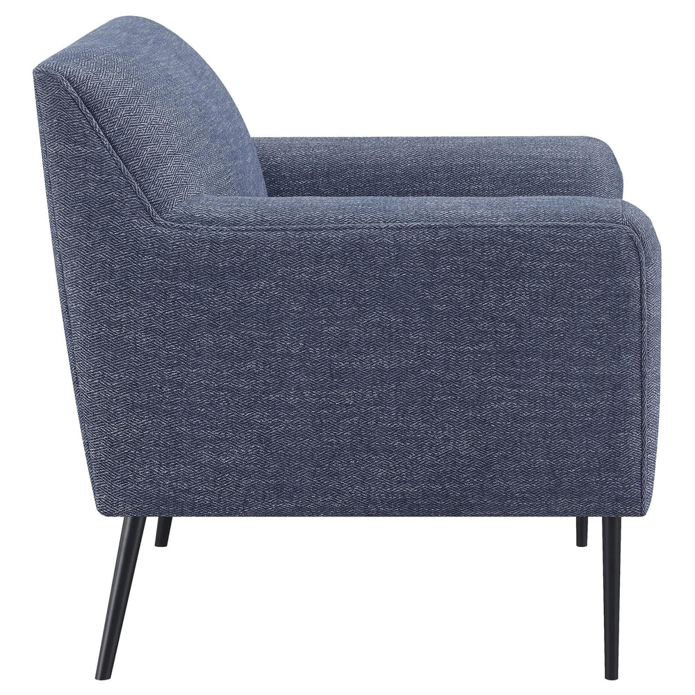 Sillón inglés tapizado Darlene, color azul marino