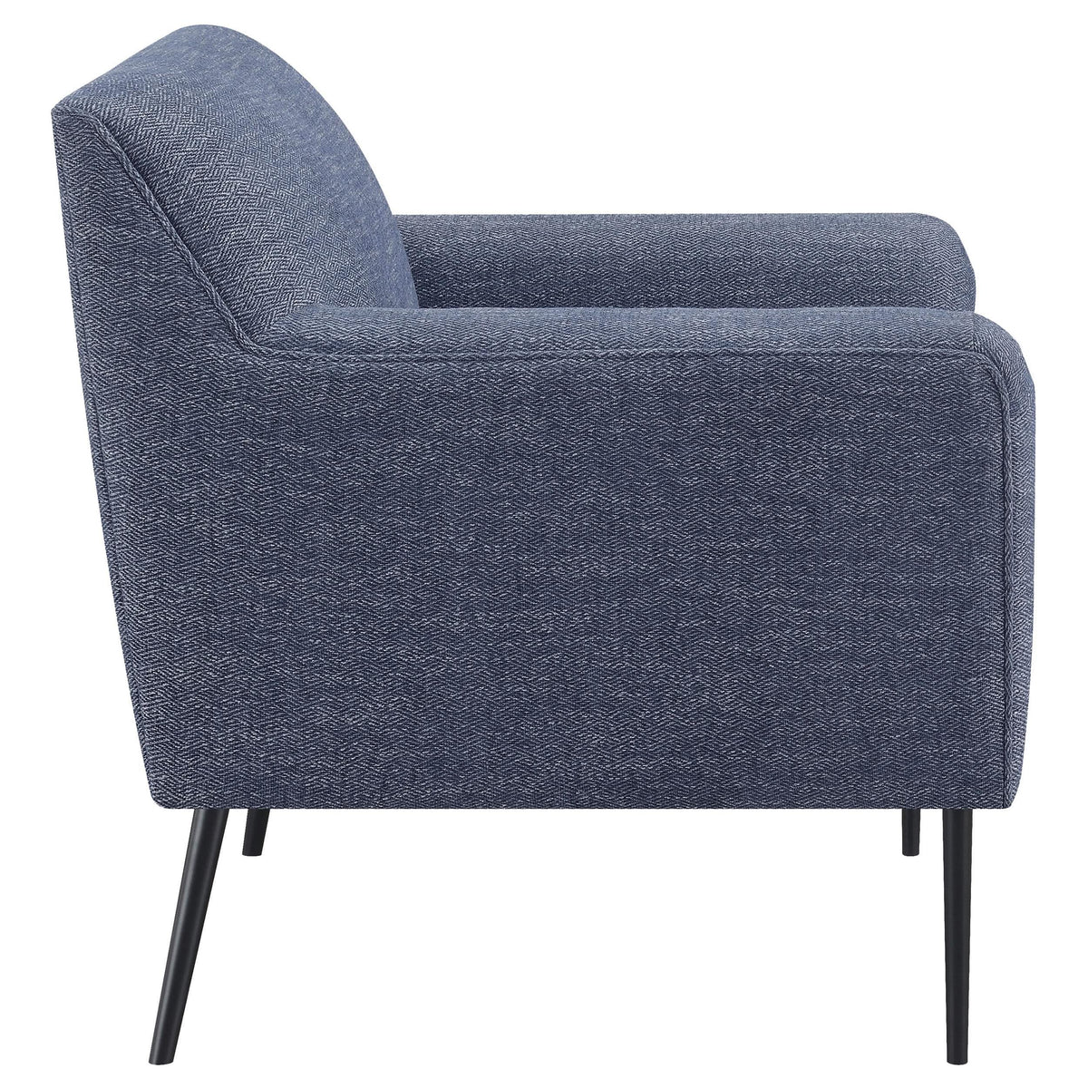 Sillón inglés tapizado Darlene, color azul marino