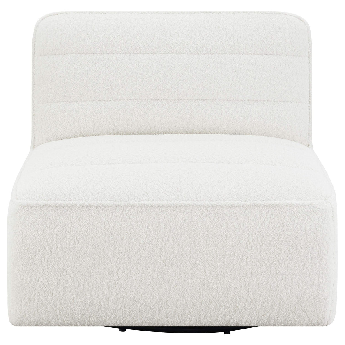 Silla giratoria sin brazos tapizada Cobie Natural