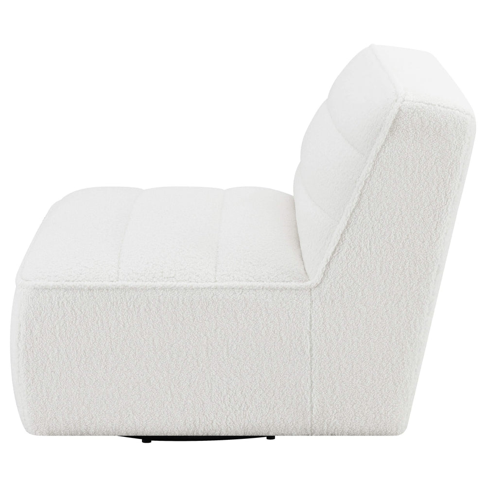 Silla giratoria sin brazos tapizada Cobie Natural