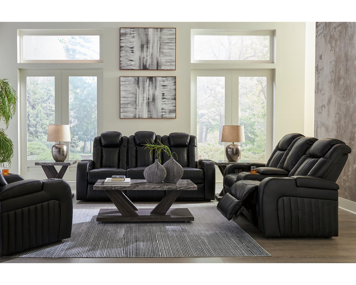 Caveman Den Power Reclining Sofa, Loveseat and Recliner