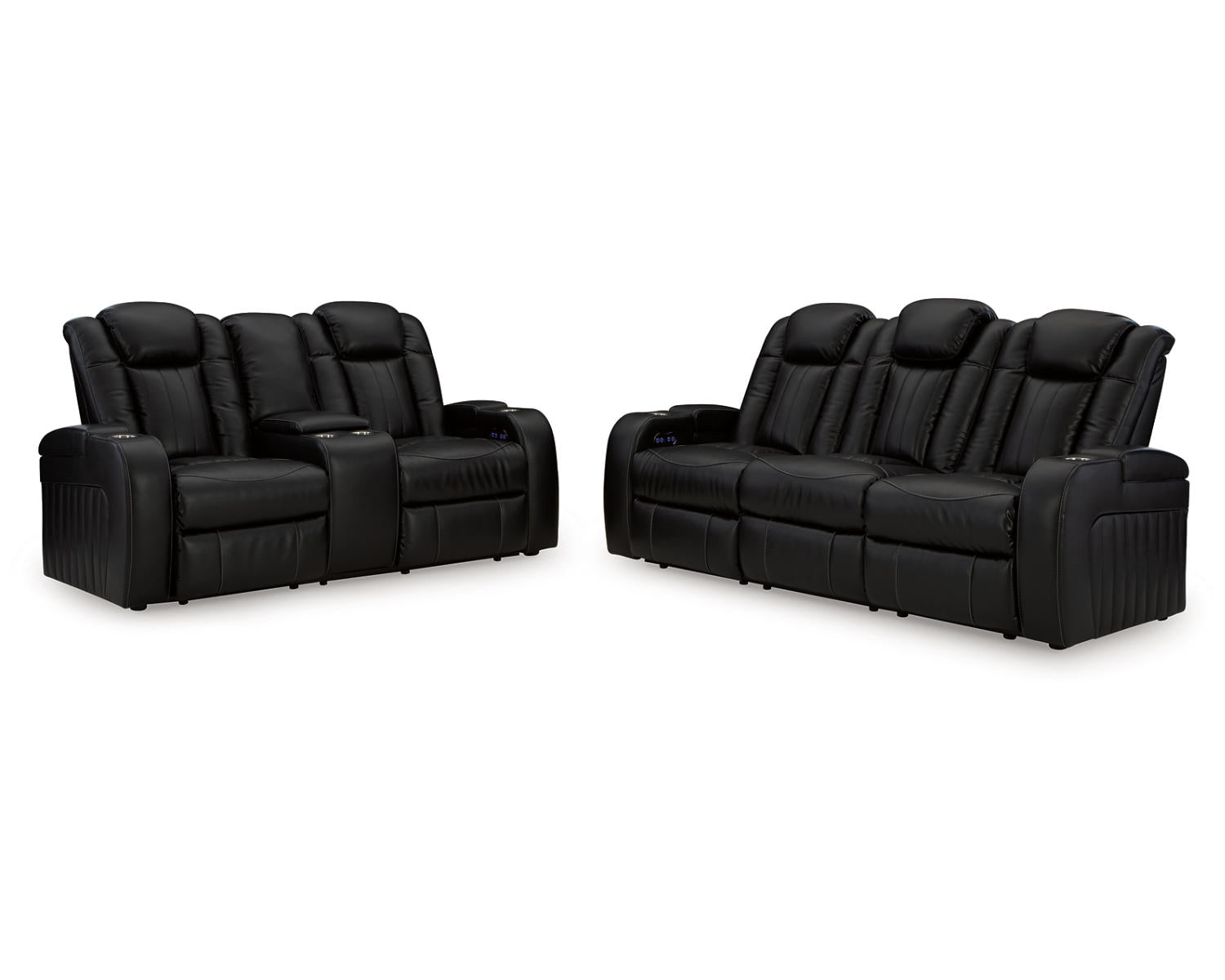 Caveman Den Power Reclining Sofa and Loveseat