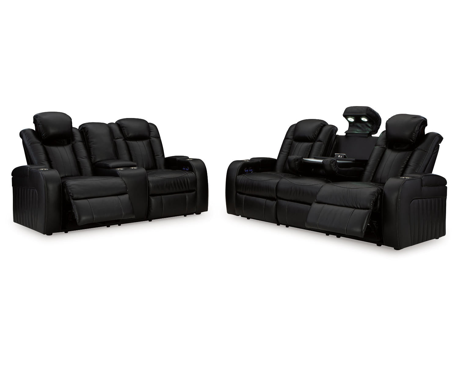 Caveman Den Power Reclining Sofa and Loveseat