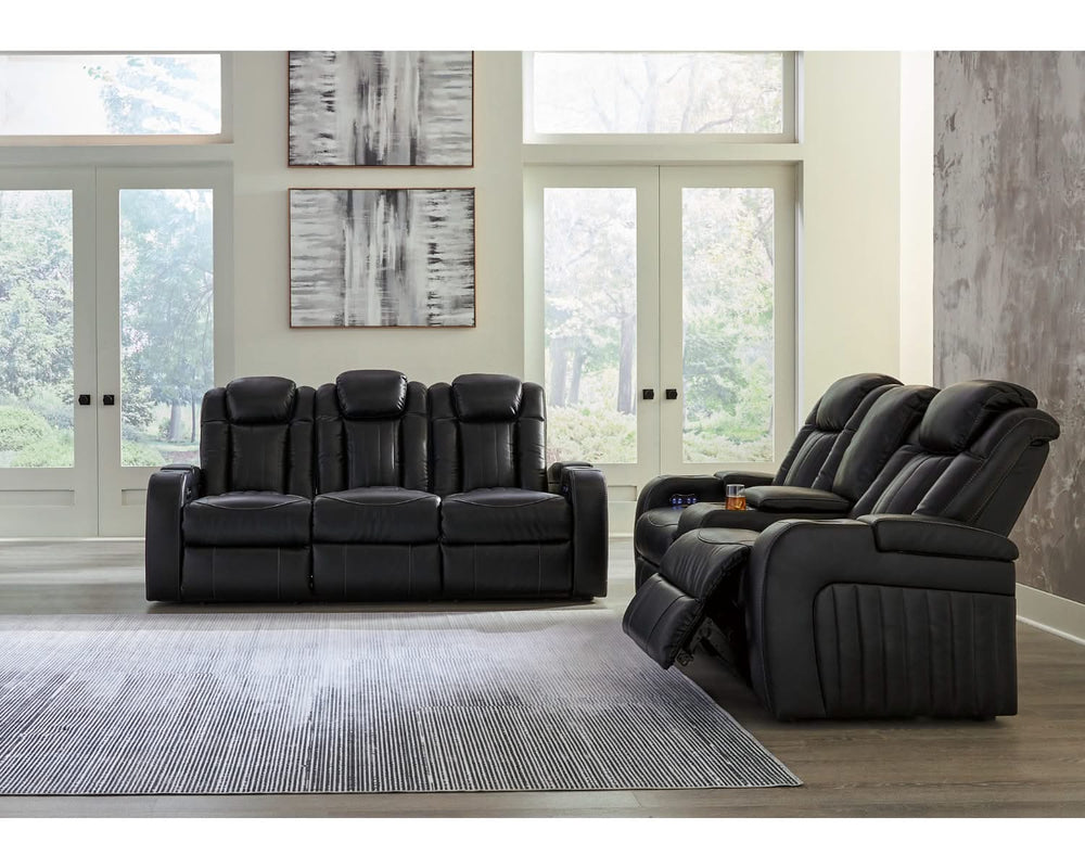 Caveman Den Power Reclining Sofa and Loveseat