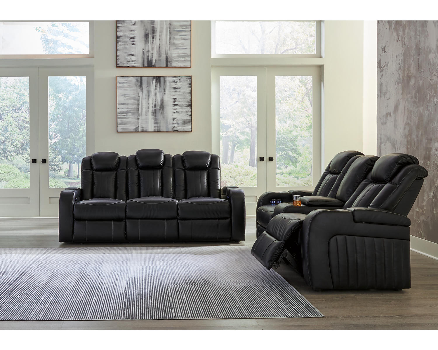 Caveman Den Power Reclining Sofa, Loveseat and Recliner