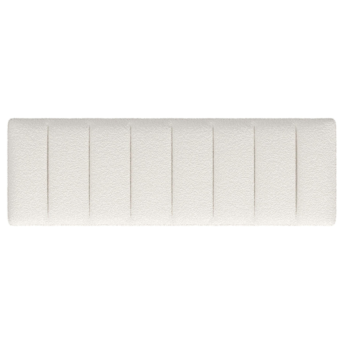 Banco decorativo capitoné tapizado Mesa Boucle color vainilla