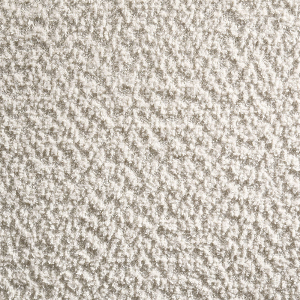 Banco decorativo capitoné tapizado Mesa Boucle color vainilla