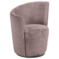 Silla giratoria tapizada Nueva con respaldo curvo color rubor