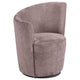 Silla giratoria tapizada Nueva con respaldo curvo color rubor