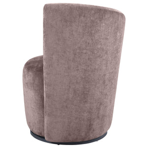 Silla giratoria tapizada Nueva con respaldo curvo color rubor