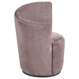 Silla giratoria tapizada Nueva con respaldo curvo color rubor