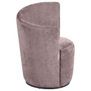 Silla giratoria tapizada Nueva con respaldo curvo color rubor