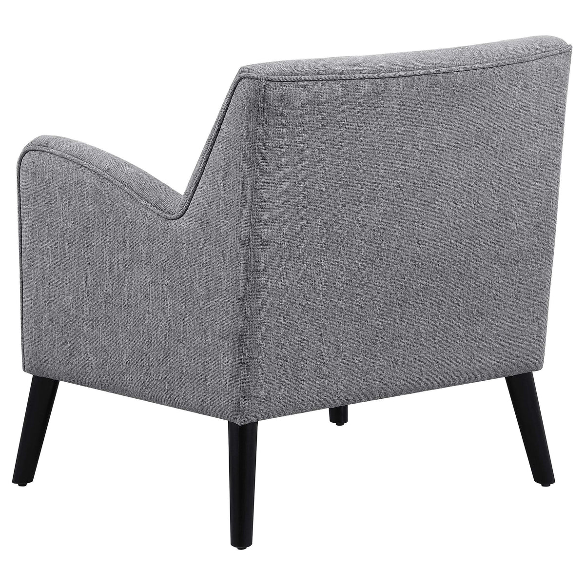 Sillón inglés tapizado Charlie con brazos, color gris carbón