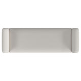 Rex Fabric Upholstered Accent Bench with Armrests Vanilla