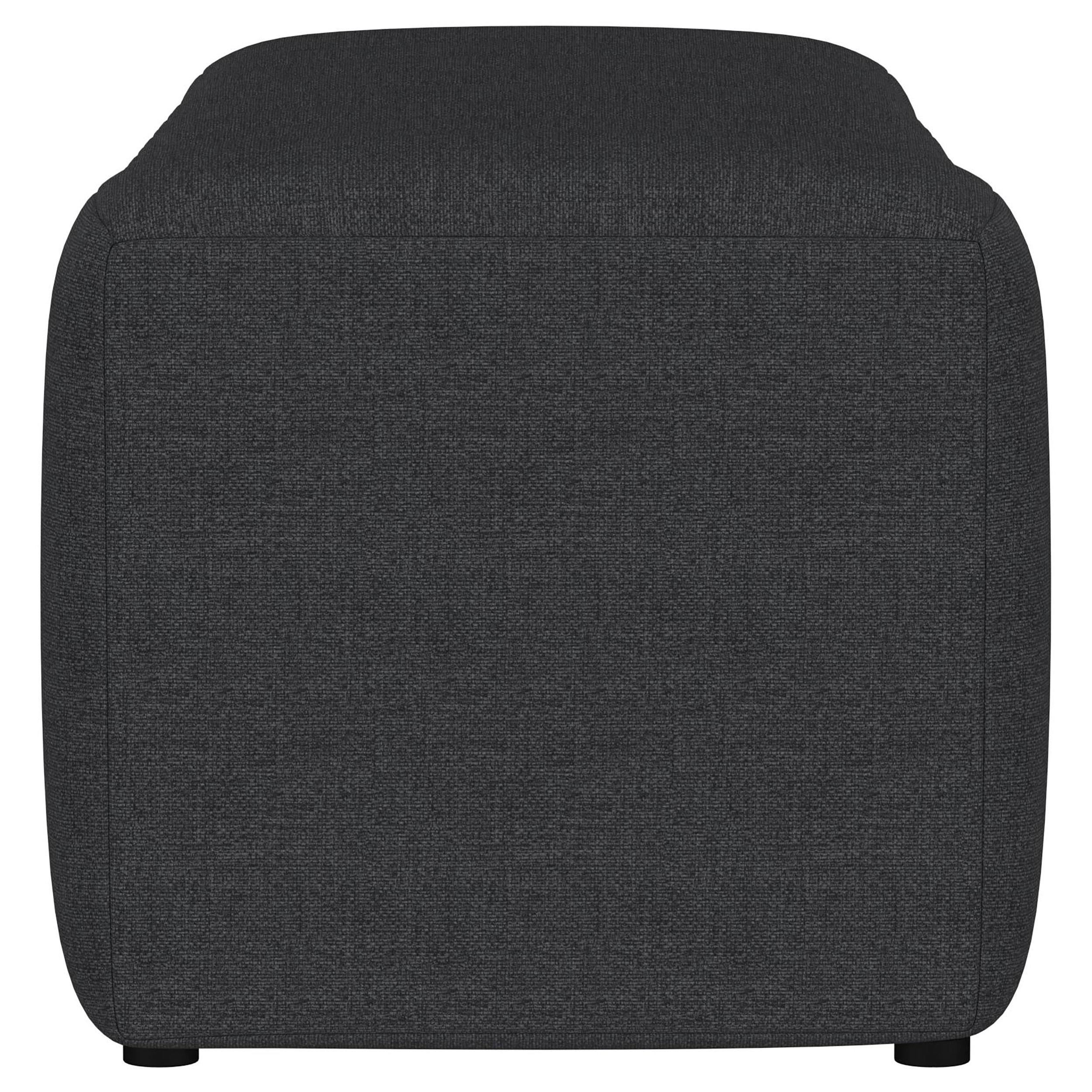 Summer Fabric Upholstered Tufted Accent Bench Charcoal