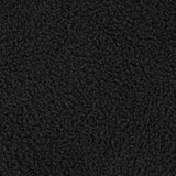 Zena Faux Sheepskin Upholstered Round Ottoman Black
