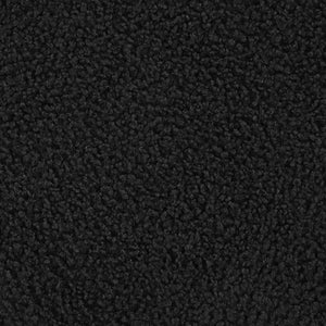 Zena Faux Sheepskin Upholstered Round Ottoman Black