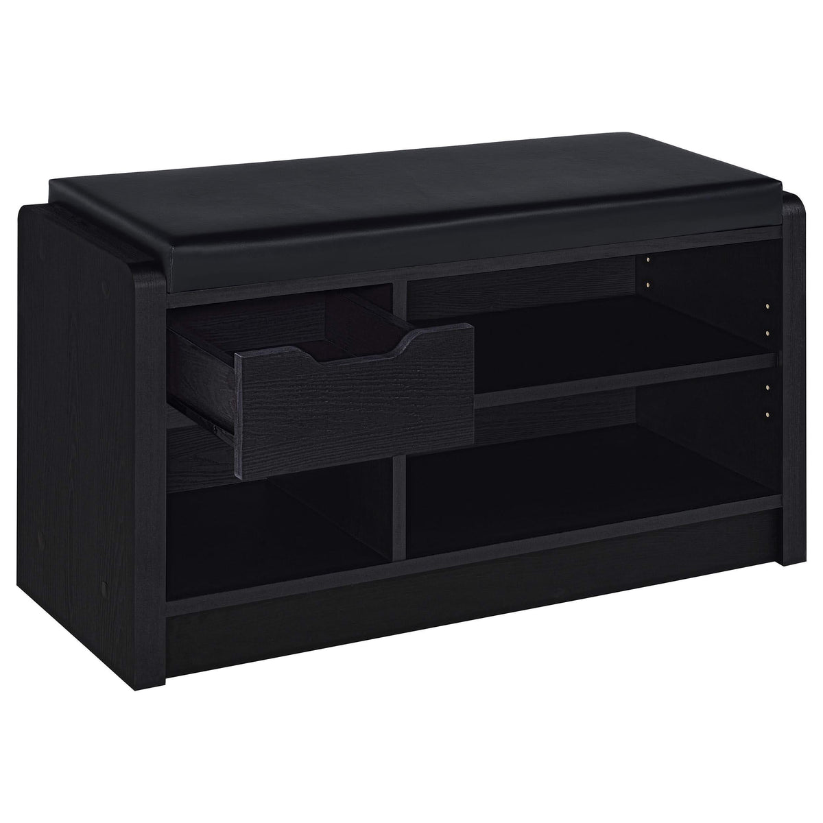 Banco de almacenamiento Arrington negro