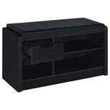 Banco de almacenamiento Arrington negro
