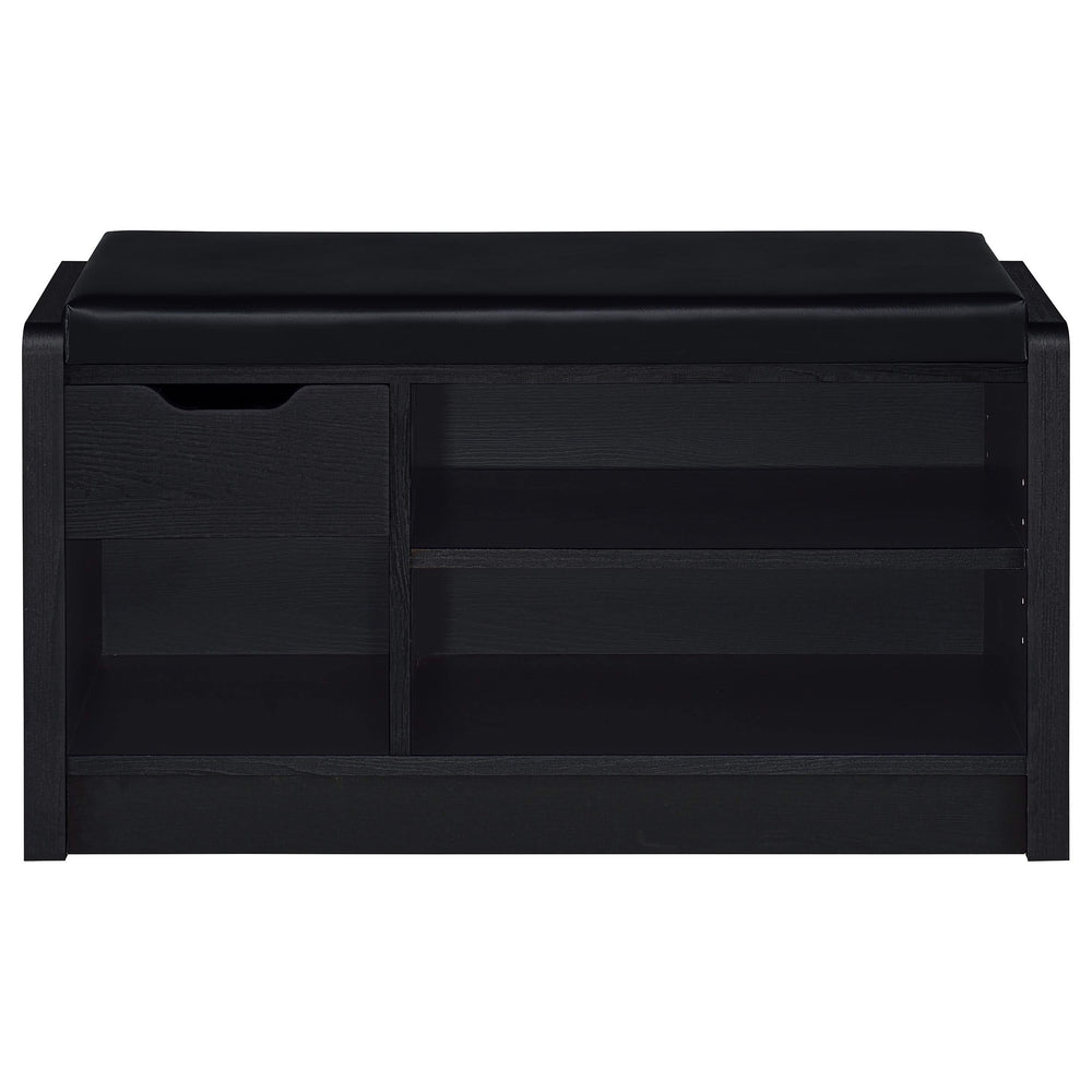 Banco de almacenamiento Arrington negro