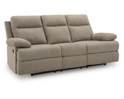 Side-Swipe Reclining Sofa with Drop Down Table